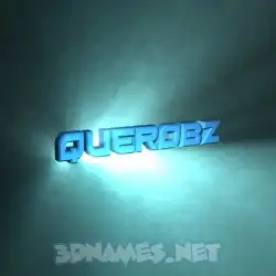 querobz in Light Shine style - 3D name wallpaper