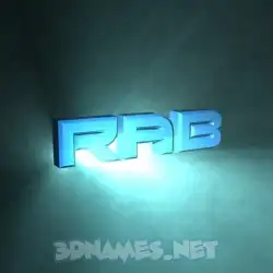 rab in Light Shine style - 3D name wallpaper