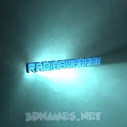 rabiaawahabr in Light Shine style - 3D name wallpaper