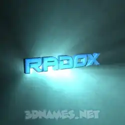 radox in Light Shine style - 3D name wallpaper