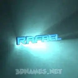 rafael in Light Shine style - 3D name wallpaper