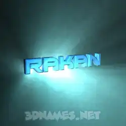 rakan in Light Shine style - 3D name wallpaper