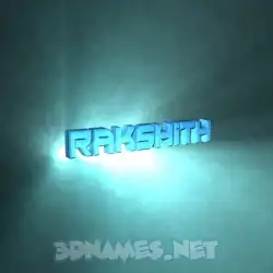 rakshith in Light Shine style - 3D name wallpaper