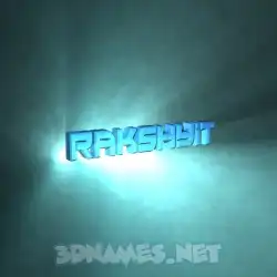 rakshyit in Light Shine style - 3D name wallpaper