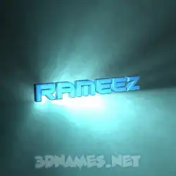 rameez in Light Shine style - 3D name wallpaper