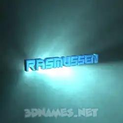 rasmussen in Light Shine style - 3D name wallpaper