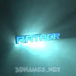rathor in Light Shine style - 3D name wallpaper