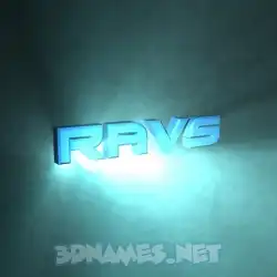 ravs in Light Shine style - 3D name wallpaper