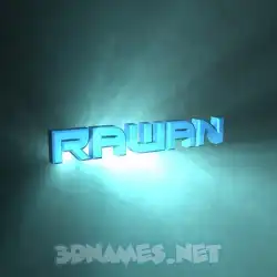 rawan in Light Shine style - 3D name wallpaper
