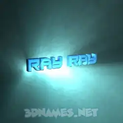 ray ray in Light Shine style - 3D name wallpaper