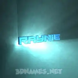 raynie in Light Shine style - 3D name wallpaper