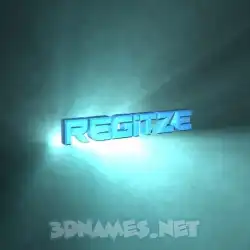 regitze in Light Shine style - 3D name wallpaper