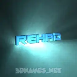 rehad in Light Shine style - 3D name wallpaper