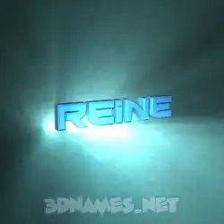 reine in Light Shine style - 3D name wallpaper