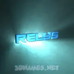 relys in Light Shine style - 3D name wallpaper