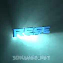 rese in Light Shine style - 3D name wallpaper