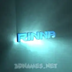 rinna in Light Shine style - 3D name wallpaper