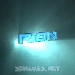 rion in Light Shine style - 3D name wallpaper