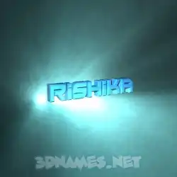 rishika in Light Shine style - 3D name wallpaper