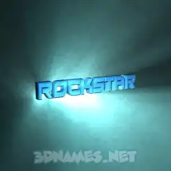 rockstar in Light Shine style - 3D name wallpaper