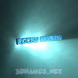 rocky balboa in Light Shine style - 3D name wallpaper