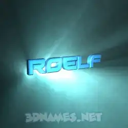 roelf in Light Shine style - 3D name wallpaper