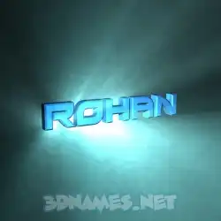 rohan in Light Shine style - 3D name wallpaper