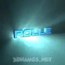 rolle in Light Shine style - 3D name wallpaper