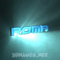 roma in Light Shine style - 3D name wallpaper