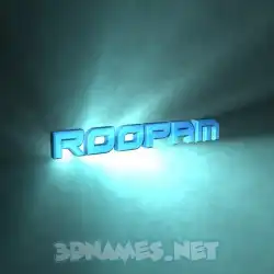 roopam in Light Shine style - 3D name wallpaper