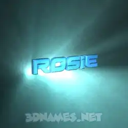 rosie in Light Shine style - 3D name wallpaper