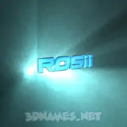 rosii in Light Shine style - 3D name wallpaper