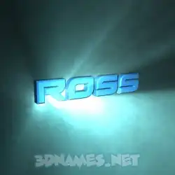 ross in Light Shine style - 3D name wallpaper
