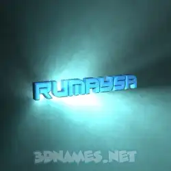 rumaysa in Light Shine style - 3D name wallpaper