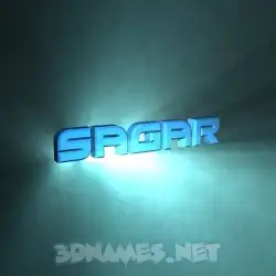 sagar in Light Shine style - 3D name wallpaper