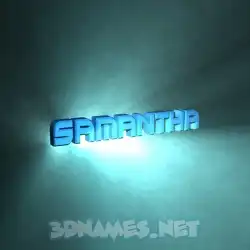 samantha in Light Shine style - 3D name wallpaper