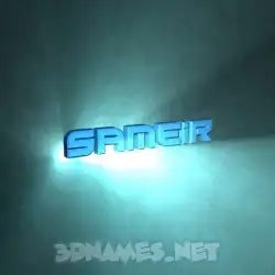 sameir in Light Shine style - 3D name wallpaper