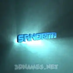 sanorita in Light Shine style - 3D name wallpaper