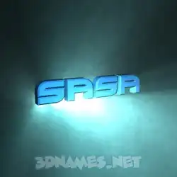 sasa in Light Shine style - 3D name wallpaper
