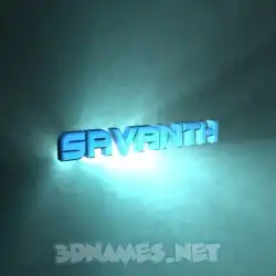 savanth in Light Shine style - 3D name wallpaper