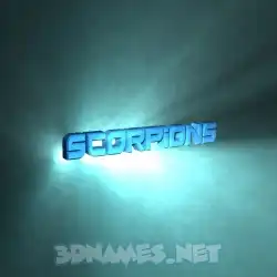 scorpions in Light Shine style - 3D name wallpaper