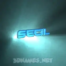 secil in Light Shine style - 3D name wallpaper