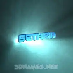 sethria in Light Shine style - 3D name wallpaper