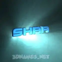 shaa in Light Shine style - 3D name wallpaper
