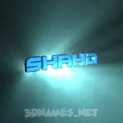 shahd in Light Shine style - 3D name wallpaper