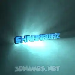 shahnawaz in Light Shine style - 3D name wallpaper