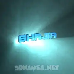 shajia in Light Shine style - 3D name wallpaper
