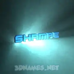 shamae in Light Shine style - 3D name wallpaper