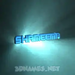 shameema in Light Shine style - 3D name wallpaper