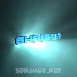 shanky in Light Shine style - 3D name wallpaper